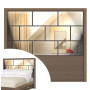 Mirrored Headboard Manhattan King
