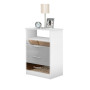 Tall Nightstand Mirrored Freedom Collection