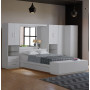 Queen Size | Right Facing | White Matte Front | White Matte Case | Platform w/ Footboard
