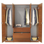 Armoire Closet, Open Doors and Drawers