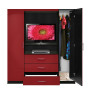 Aventa TV Armoire Colonial Red Glass