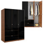 Black Wardrobe Armoire 3 Door