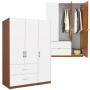 White Wardrobe Armoire 3 Door