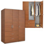 Wood Wardrobe Armoire 3 Door