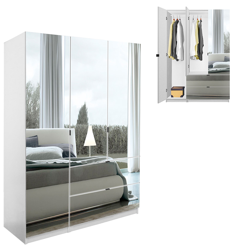 Alta Wardrobe Package, 3 Doors, 2 Drawers, Left Opening