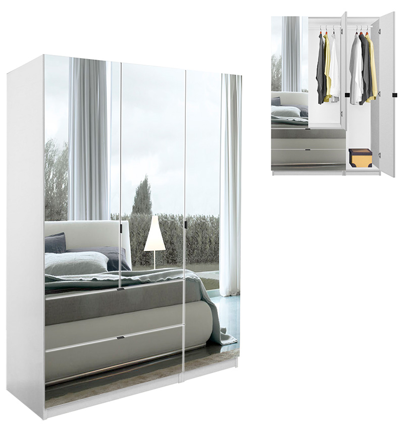 Alta Wardrobe Armoire, 3 Doors, Right Opening